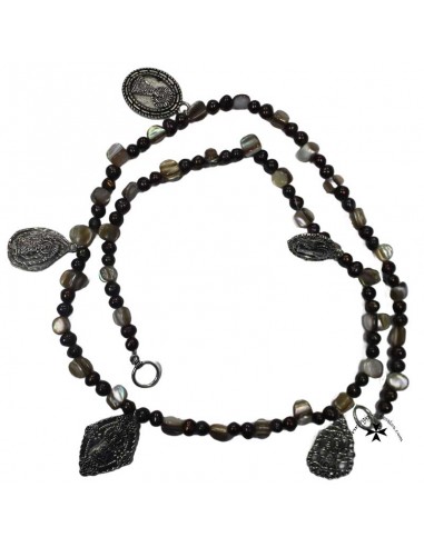 Collar de perlas y cuentas, Virgen del Pilar, ref. 463