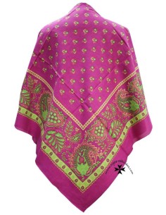 Pañuelo Indiana, ref. IN6. 120x120cm. Fucsia.