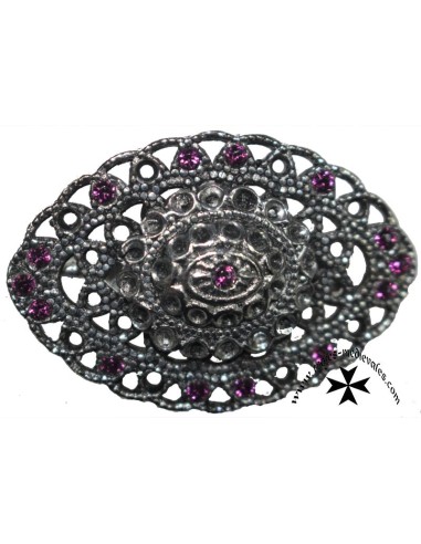 Broche, ref. 1507, piedra amatista.