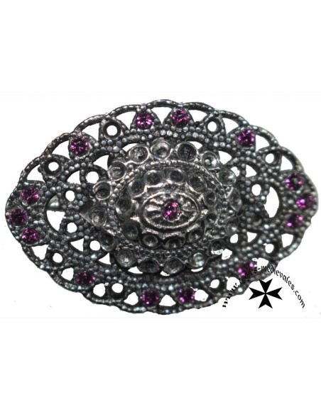 Broche, ref. 1507, piedra amatista.