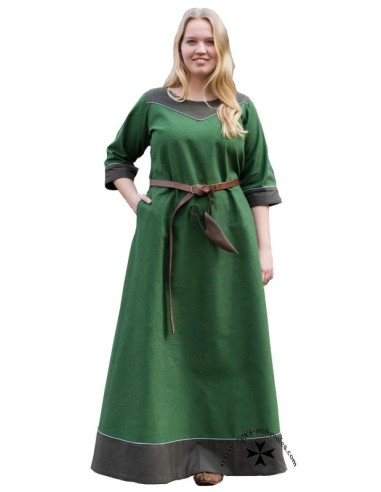 Medieval dress, Geraldine model. Turquoise and...