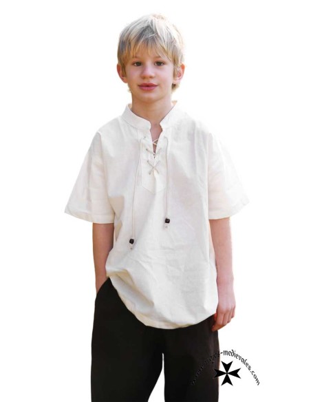 Camisa medieval de niño, manga corta