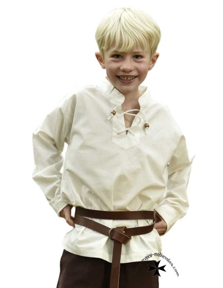 Medieval boy's shirt, long sleeve (Various colors)