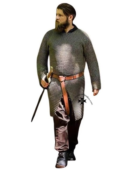 Steel chain mail, (hauberk), Alarico model.