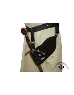 Leather sword belt