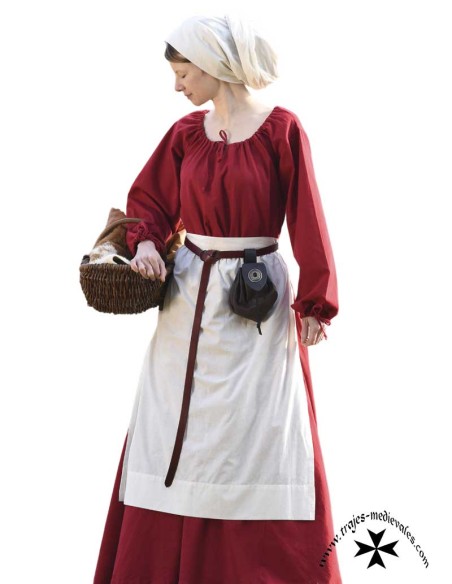 Medieval apron (In black and natural)