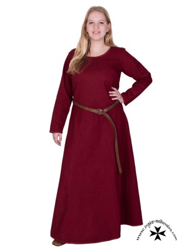 Vestido medieval Affra (En azul oscuro y granate)
