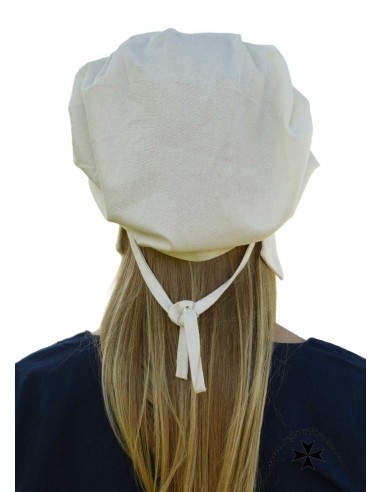 Medieval Ladies' Coif with Pleats and Ties...