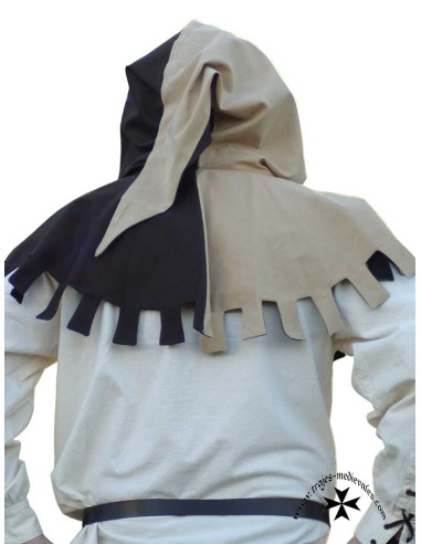 Medieval Gugel, natural-brown color