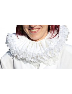 Gorguera de encaje, blanca.