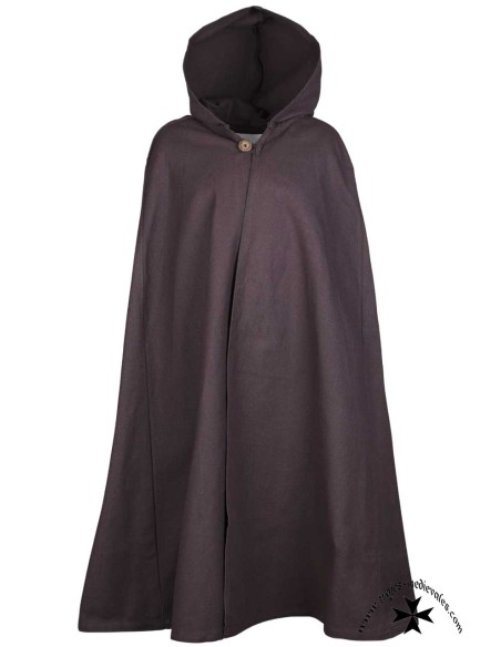 Children's medieval cape with hood (in black, brown and blue)