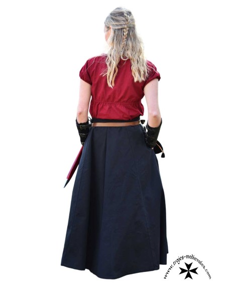 Falda medieval lisa, vuelo ancho (en varios colores)