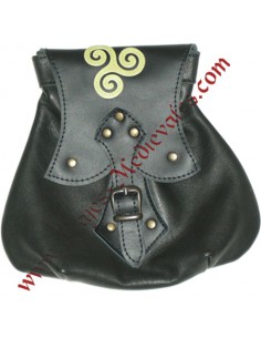 Bolsa celta con trisquel, marrón. 2