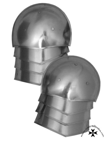 Hombreras medievales, acero de 1,6 mm
