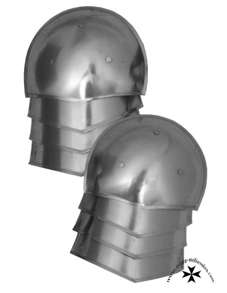 Hombreras medievales, acero de 1,6 mm