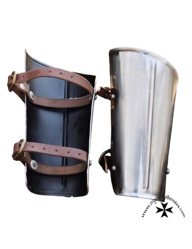 Arm guard with mid rib, steel
