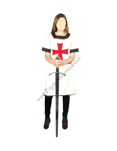 Traje medieval dama, templaria corto.