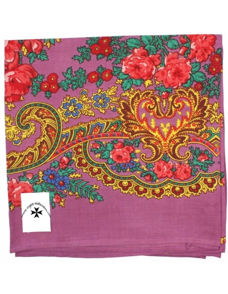Pañuelo portugués 90 X 90, malva.