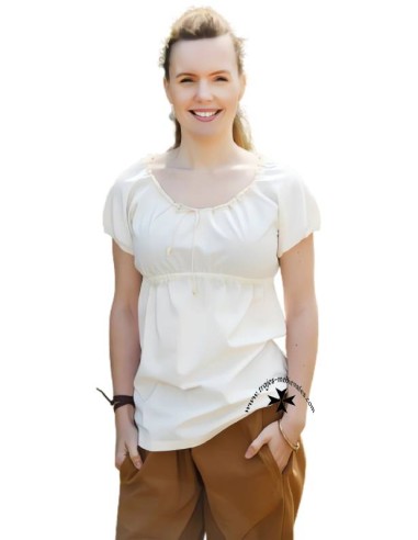 Medieval blouse Aren model, short sleeves.