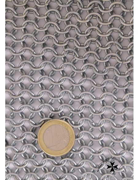 Short-sleeved chainmail shirt, butted, zinc plated