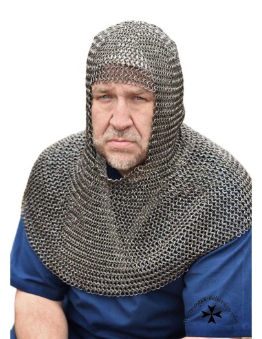 Mail coif, steel color, ref. 1