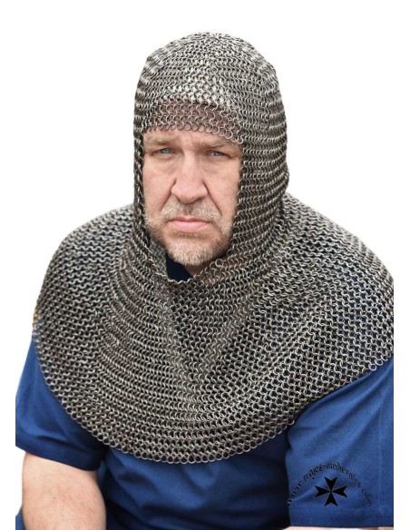 Mail coif, steel color, ref. 1