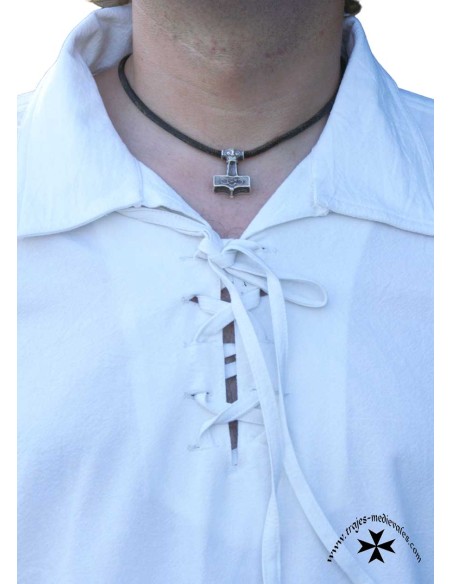 Renaissance shirt, Rafael model (In black and natural color)