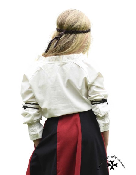 Medieval blouse for girls Helena, natural color