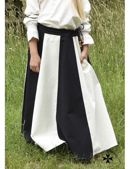 Medieval striped girl's skirt, wide flare. (Various colors)