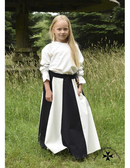 Medieval striped girl's skirt, wide flare. (Various colors)