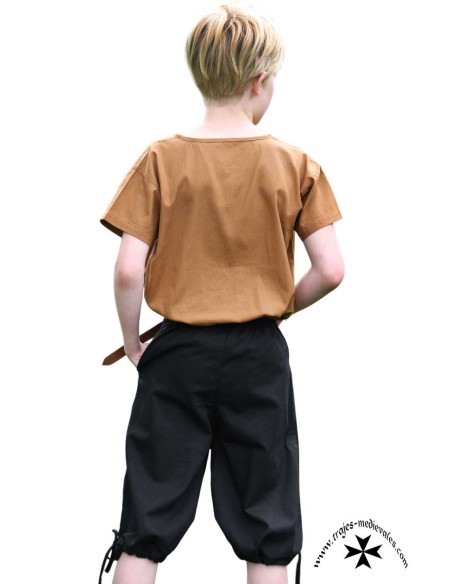 Pantalones cortos de niño, modelo Jonte (Color marrón y negro)