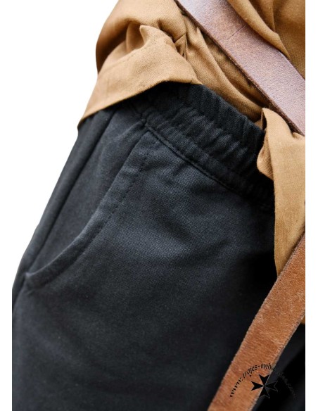 Pantalón medieval de niño, modelo Thore (En marrón y negro)