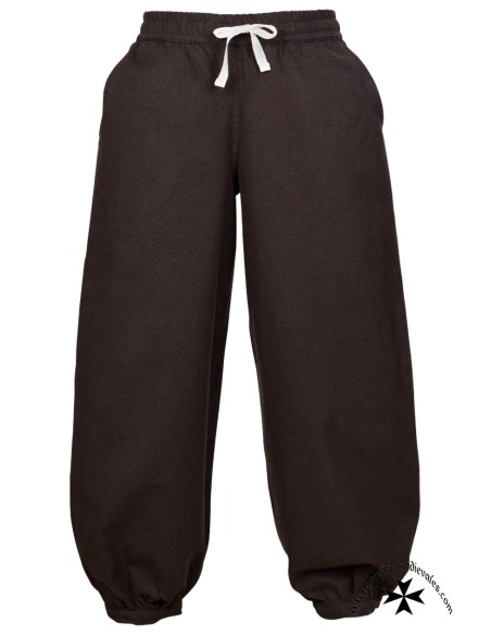 Pantalón medieval de niño, modelo Thore (En marrón y negro)