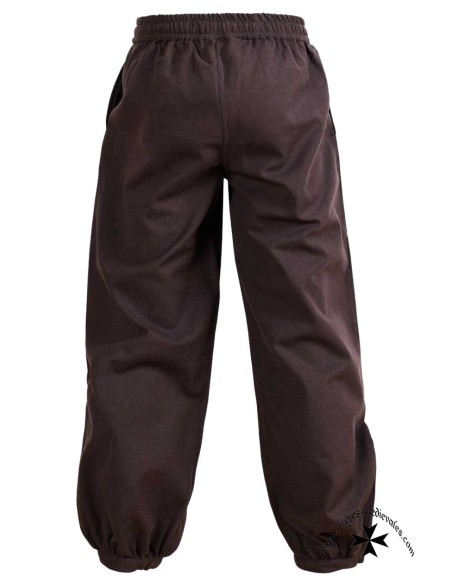 Medieval trousers for boys, Thore model (in brown and black)