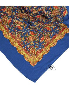 Pañuelo portugués P108, 90 X 90.Azulina