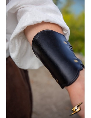 Archery Bracer, leather. (Brown and Black)