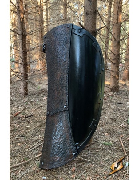 Escudo de los asaltantes. Patiana oxidada - 90 x 45 cm