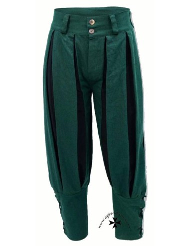 Pantalón Hose, negro-rojo y verde-negro.
