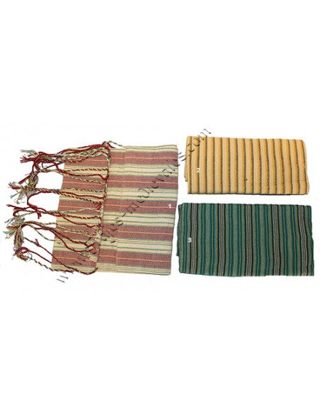 Faja artesanía de seda, a rayas, 6X28.