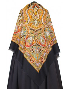 Mantón  merino ref. PS710. Cien colores, negro.