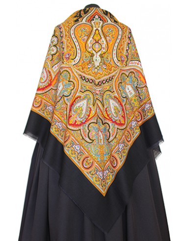 Mantón  merino ref. PS710. Cien colores, negro.