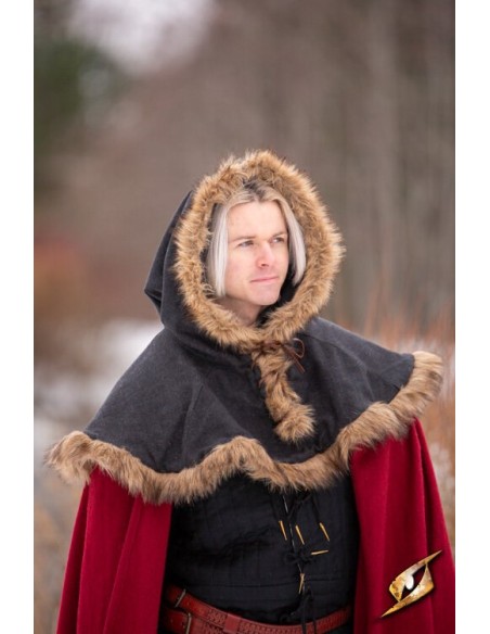Capucha Fimbul - Lana (En negro y gris)