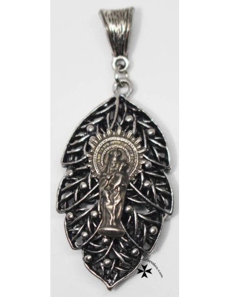 Colgante Virgen del Pilar, doble cuerpo, ref. 13