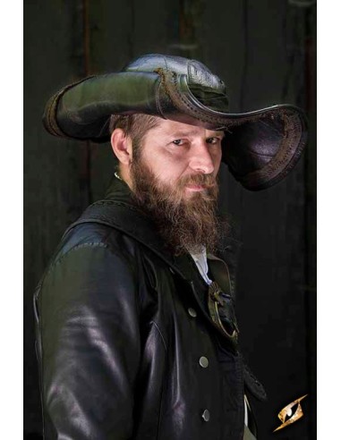 Pirate Hat - Leather (Brown and Black)