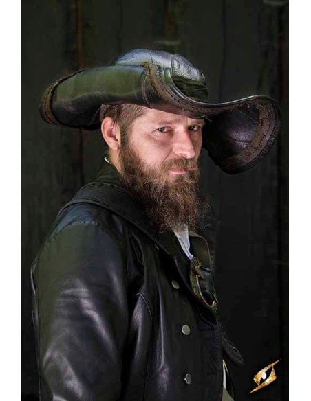 Pirate Hat - Leather (Brown and Black)