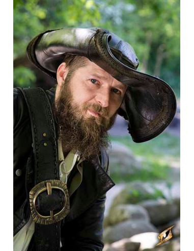 Pirate Hat - Leather (Brown and Black)