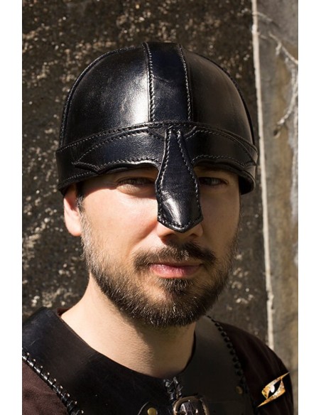 Casco de Guerrero - Cuero (Marrón y Negro)