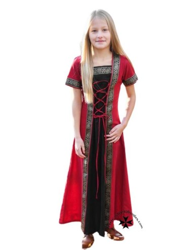 Medieval girl's dress, Eleanor model, red....
