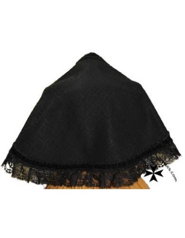 Mantilla-bancal infantil, en tela brocada,...