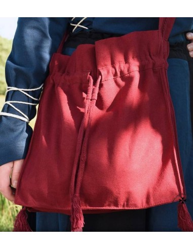 Bolso medieval de peregrino. Granate
